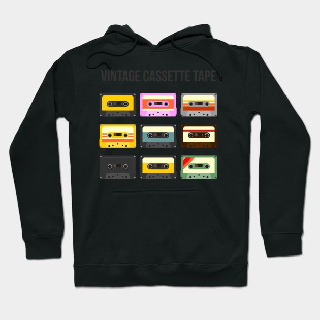 Vintage tape cassette Hoodie by w.d.roswell